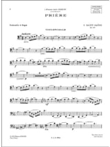 Prière op. 158 - SAINT-SAËNS - Partition - Violoncelle